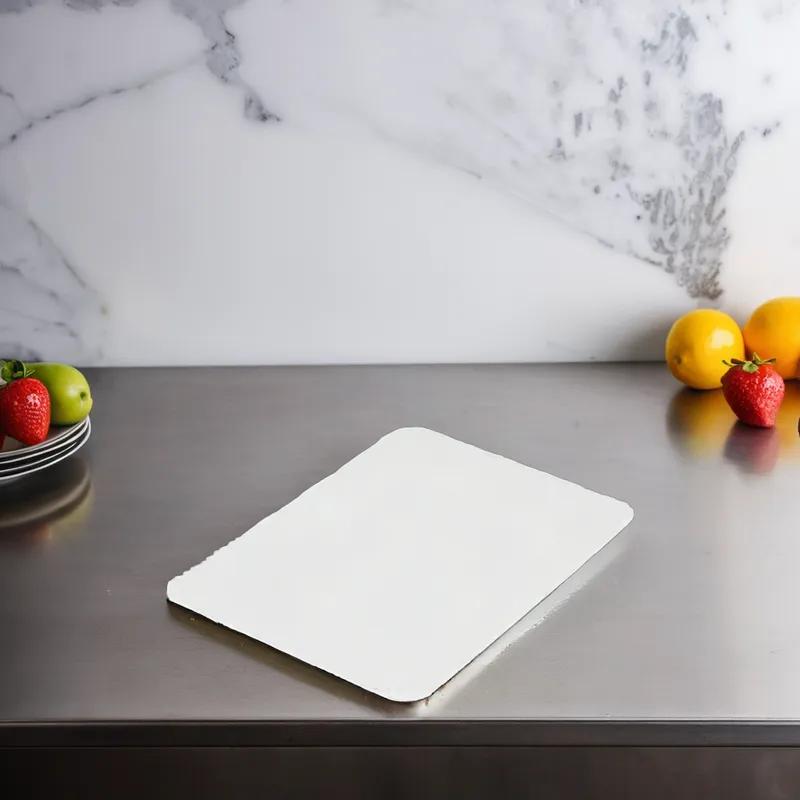 Cake Board 1/4 Size 13.75X9.75 IN Paperboard White Rectangle Straight Edge 100/Case
