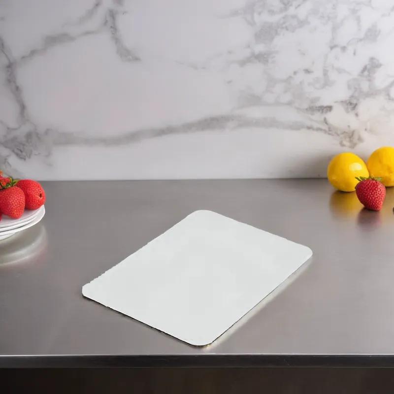 Cake Board 1/4 Size 13.75X9.75 IN Paperboard White Rectangle Straight Edge 100/Case