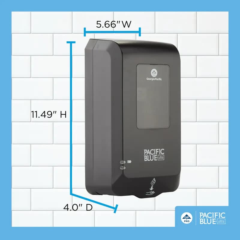 Pacific Blue Ultra™ Soap Dispenser 11.72X6.54X4 IN Black Automatic 1/Case