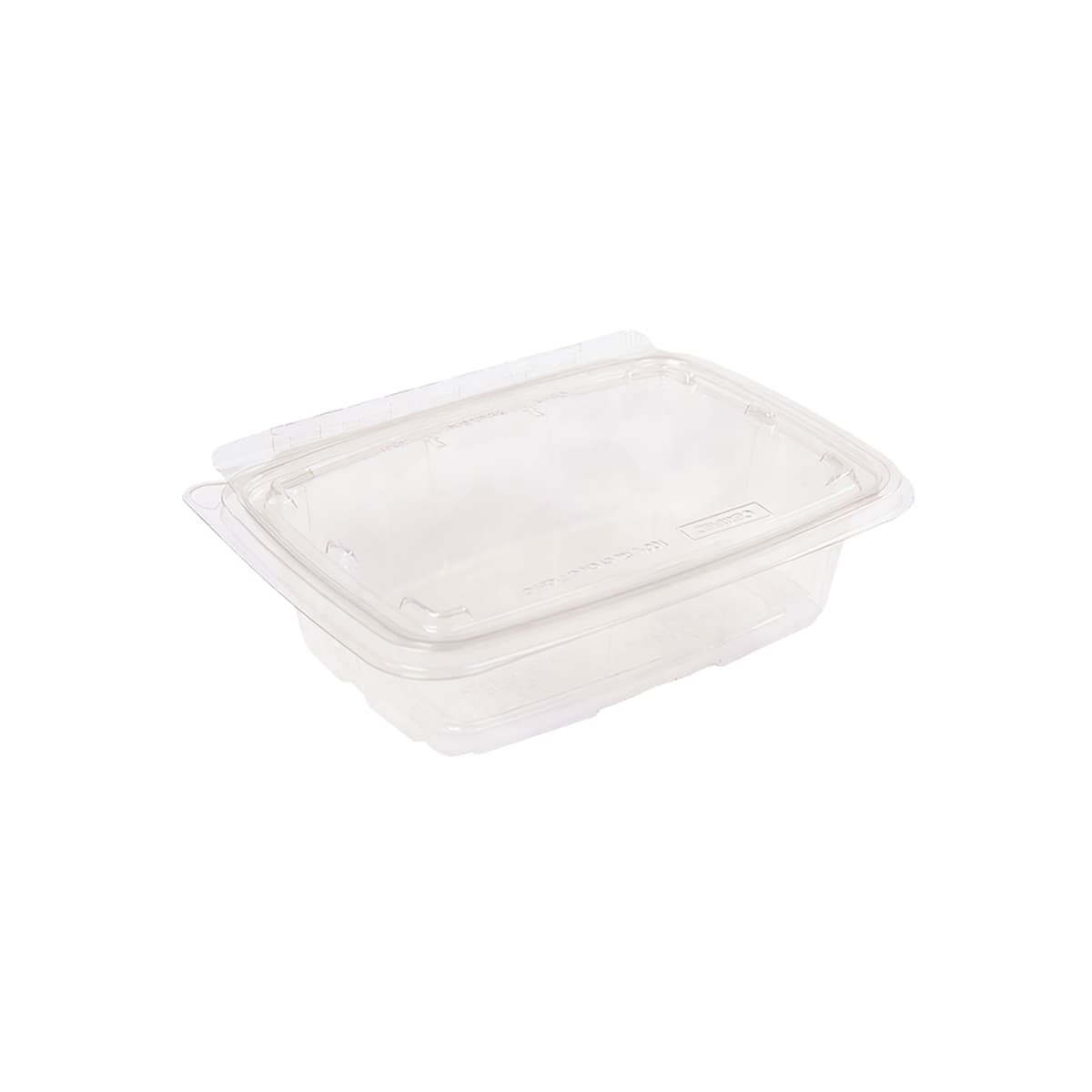 CrisPak Pro-Lok Deli Container Hinged 20 OZ PET Clear Rectangle Tamper-Evident Tamper-Resistant 200/Case