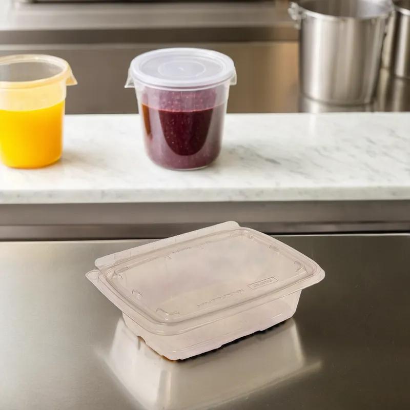 CrisPak Pro-Lok Deli Container Hinged 20 OZ PET Clear Rectangle Tamper-Evident Tamper-Resistant 200/Case