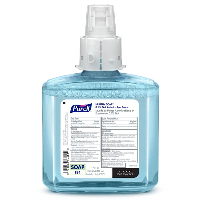 Purell® Hand Soap Foam 1200 mL 5.51X3.52X8.65 IN Antimicrobial 0.5% BAK For ES4 2/Case
