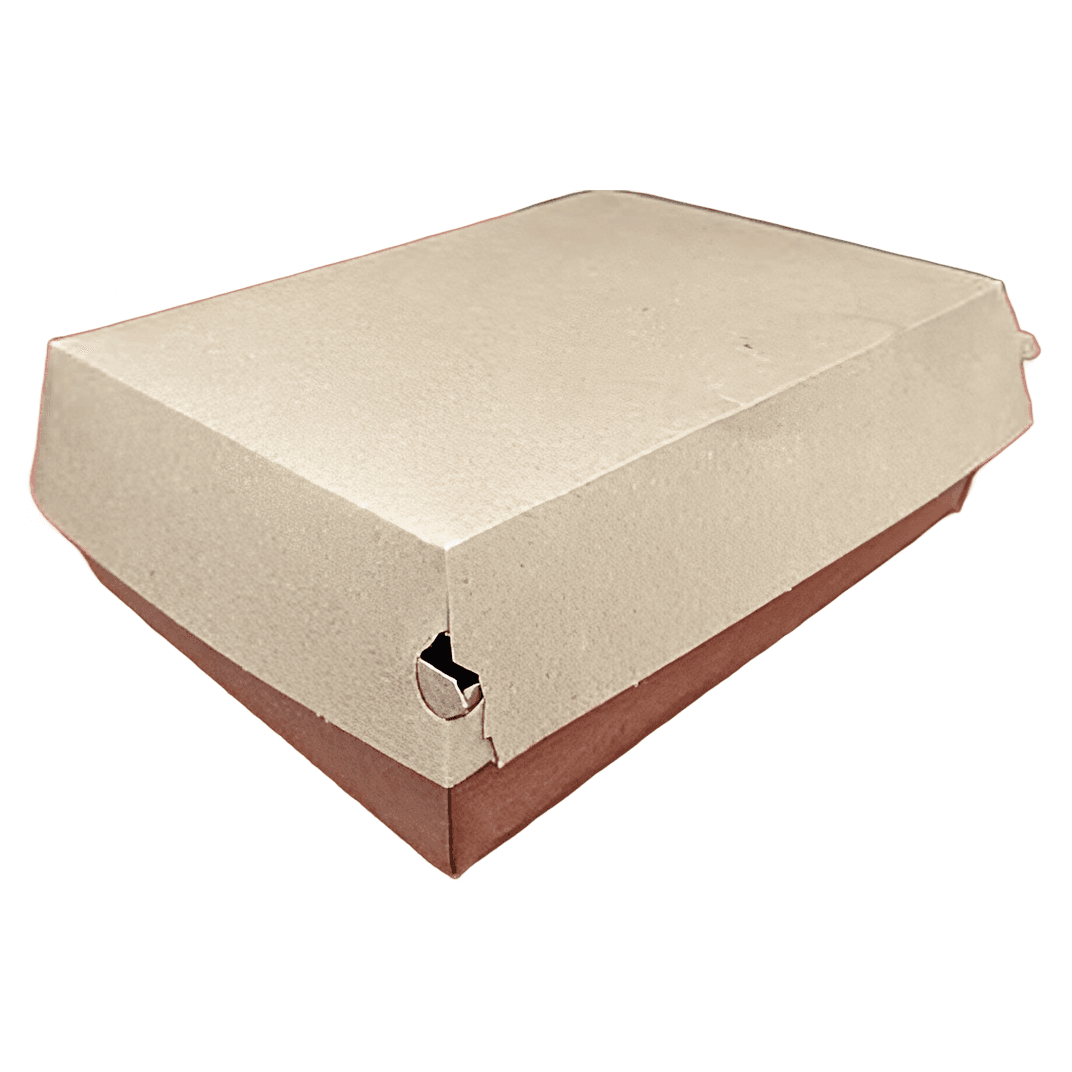 Take-Out Box Hinged 7X5X2.5 IN Paper Kraft 250/Case