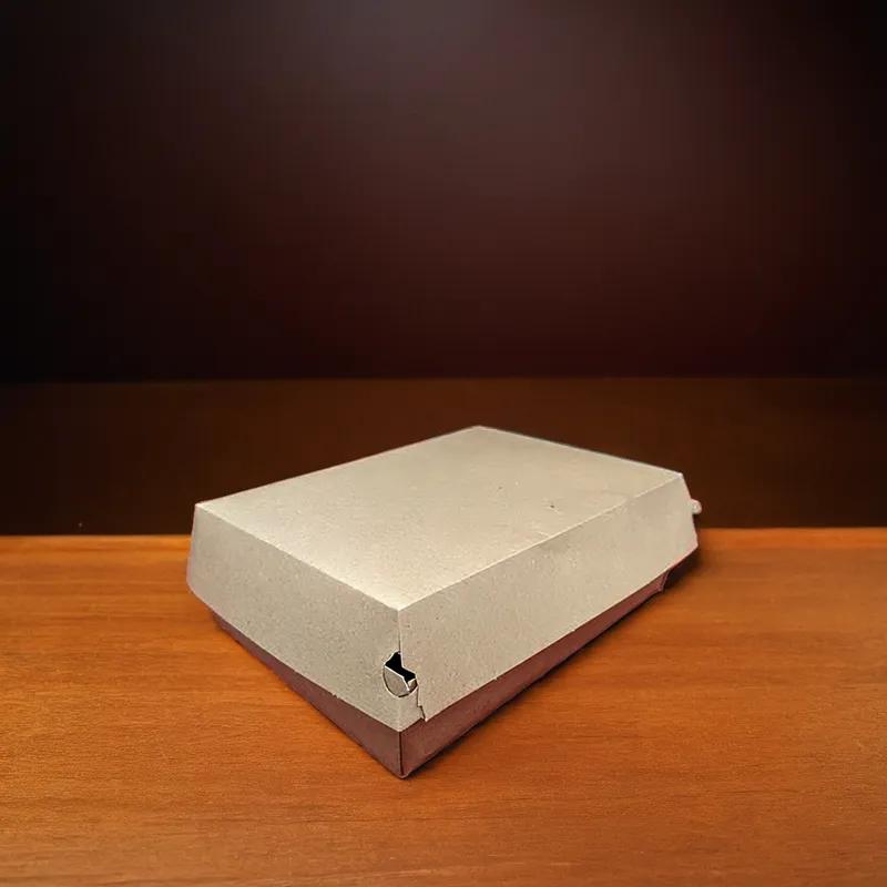 Take-Out Box Hinged 7X5X2.5 IN Paper Kraft 250/Case