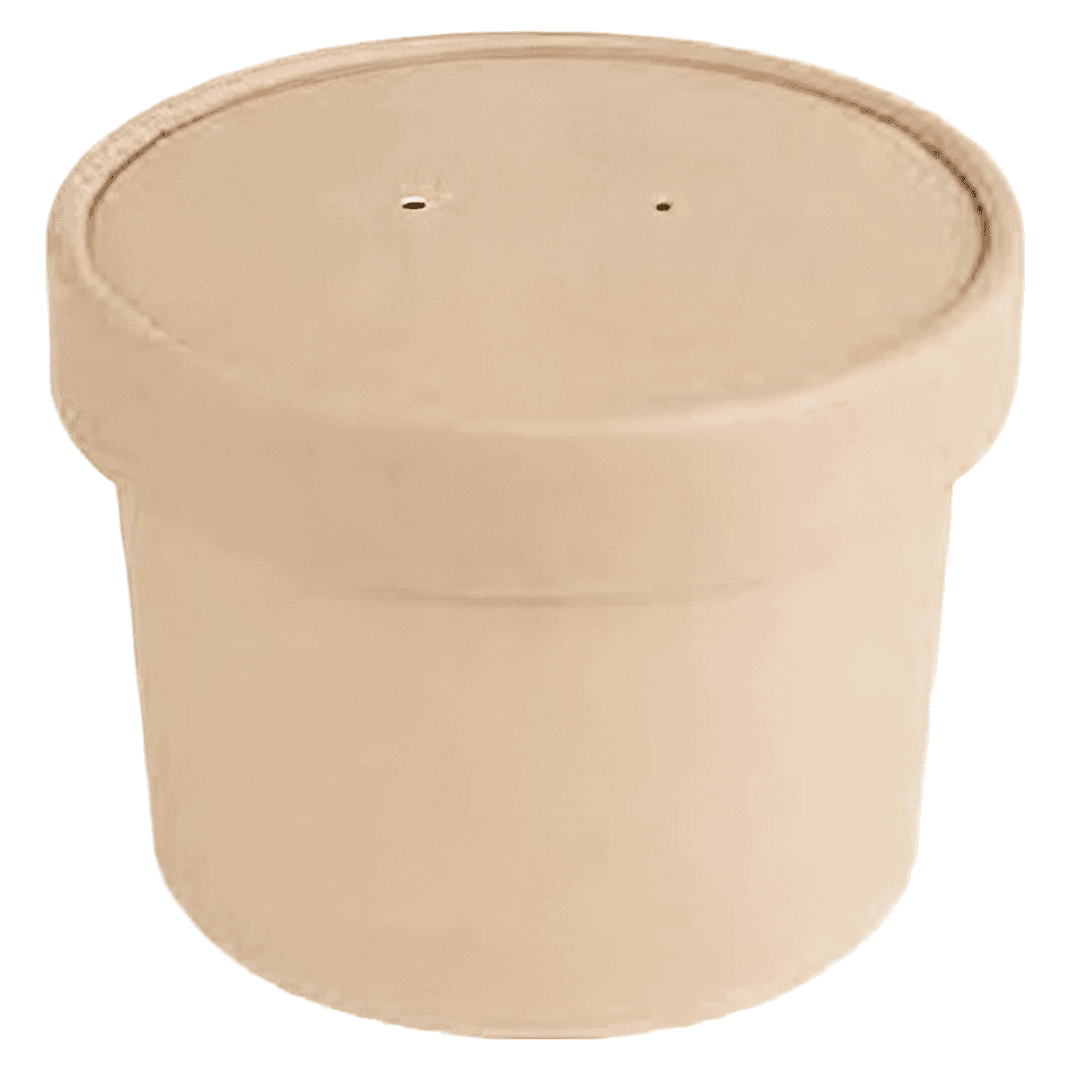 Victoria Bay Food Container Base & Lid Combo 12 OZ Paperboard Kraft Vented 250/Case