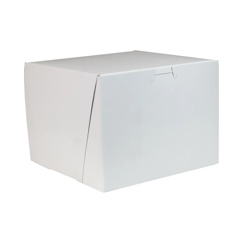Bakery Box 8X8X6 IN Paperboard White Corner Lock 1-Piece 100/Bundle