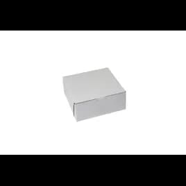 Bakery Box 7X7X3 IN Paperboard White Corner Lock 1-Piece 250/Bundle