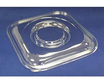 Lid Dome 13X13X1 IN PET Clear Square For Container 80/Case