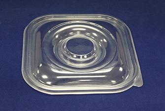 Lid Dome 11X11X1 IN PET Clear Square For Container 130/Case