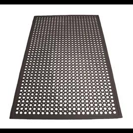Anti-Fatigue Floor Mat 36X60X0.5 IN Black Rubber With Beveled Edging Free Flow Comfort Kitchen 1/Each