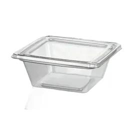 Fresh N' Sealed® Deli Container Hinged With Flat Lid 8 OZ PET Clear Square 280/Case