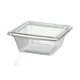 Fresh N' Sealed® Deli Container Hinged With Flat Lid 8 OZ PET Clear Square 280/Case