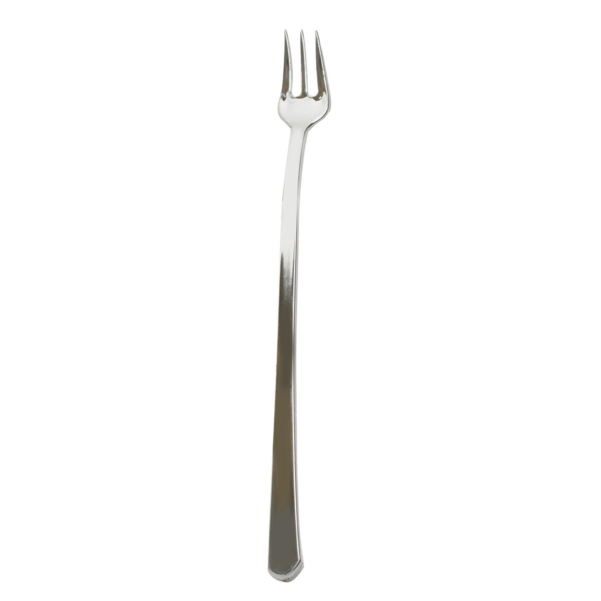 Cocktail Fork 6 IN Plastic Silver 400/Case