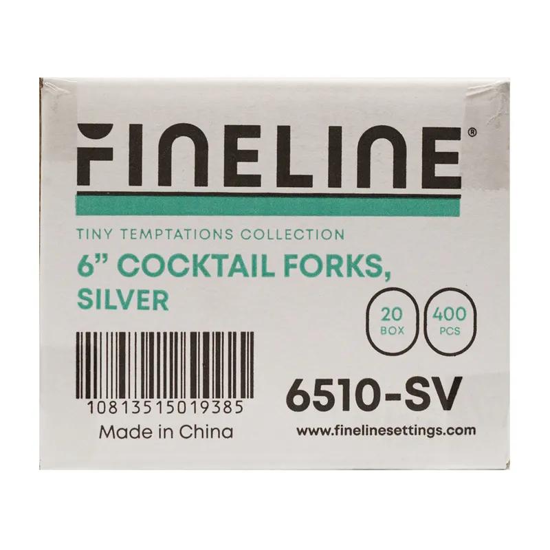 Cocktail Fork 6 IN Plastic Silver 400/Case