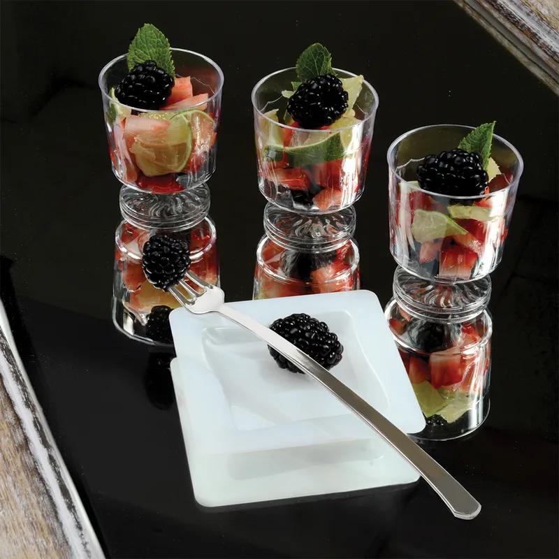 Cocktail Fork 6 IN Plastic Silver 400/Case