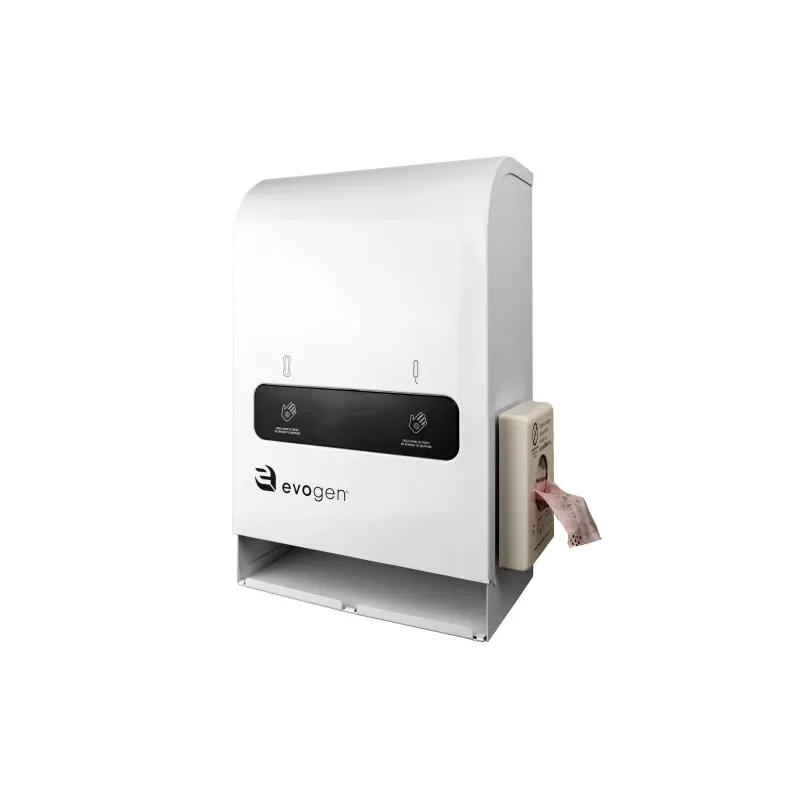 Evogen® Tampon & Pad Dispenser White Metal No Touch Cleaning Dual Vend 1/Each