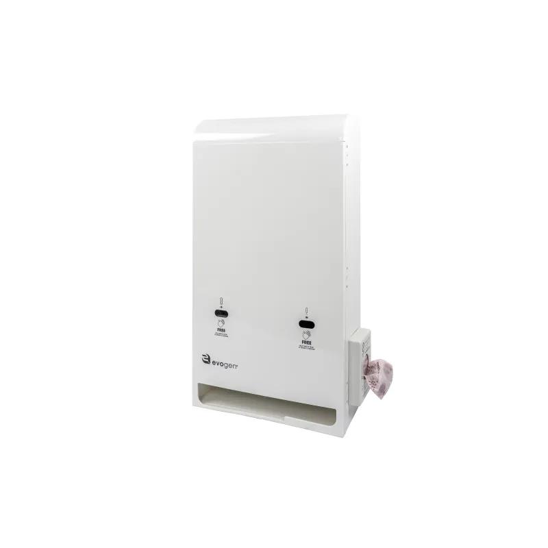 Evogen® EV3 Tampon & Pad Dispenser White ABS Dual Vend Touch-Free 1/Each