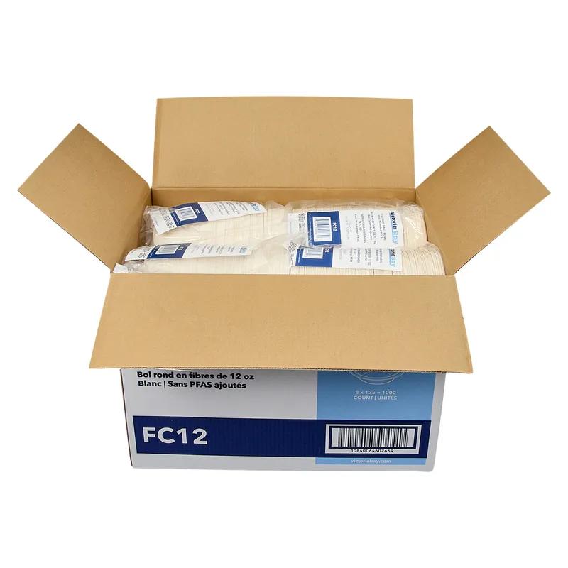 Victoria Bay Bowl 12 OZ Pulp Fiber White Round 1000/Case