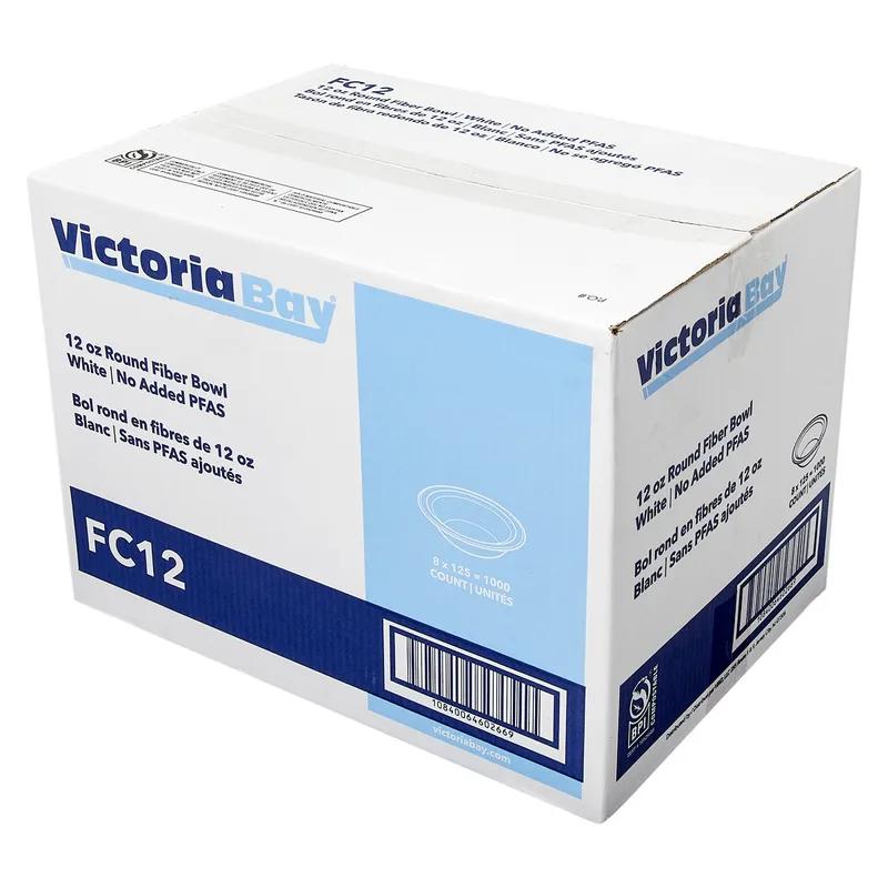 Victoria Bay Bowl 12 OZ Pulp Fiber White Round 1000/Case