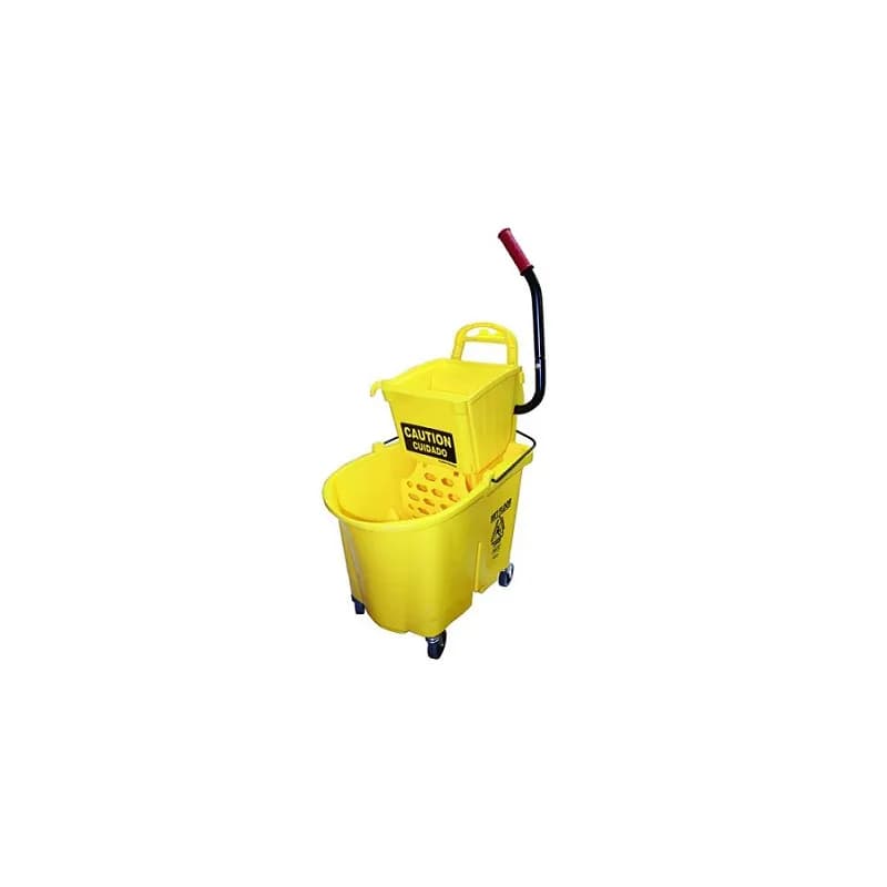 Mop Bucket & Wringer 26-35 QT Plastic Yellow Side Press 1/Case