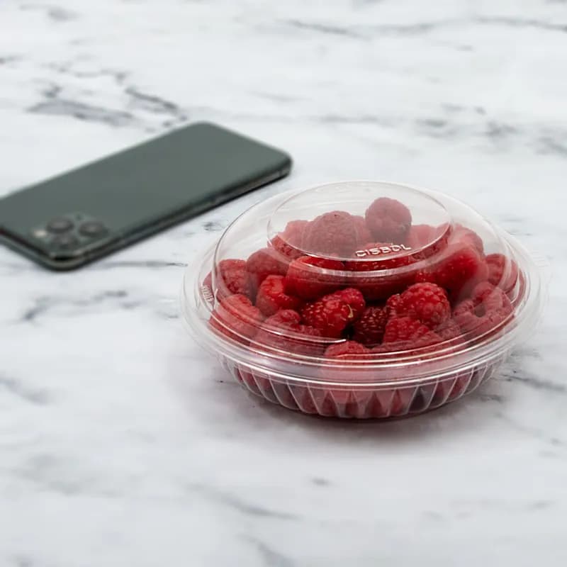 Dart® PresentaBowls® Bowl & Lid Combo With Dome Lid 8 OZ OPS Clear Round Unhinged 252/Case