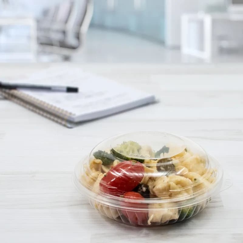 Dart® PresentaBowls® Bowl & Lid Combo With Dome Lid 8 OZ OPS Clear Round Unhinged 252/Case