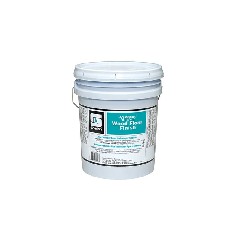 AquaSport® Wood Floor Finish 5 GAL RTU 25% Solids Water-Based Polyurethane-Acrylic 1/Pail