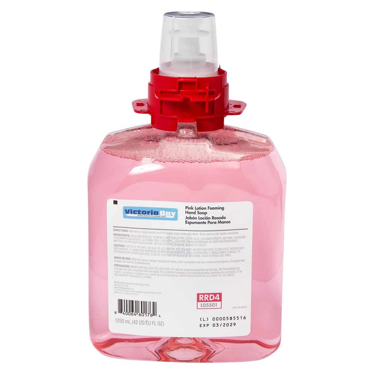 Victoria Bay Luxury Pink Lotion Foam Handwash 1250 mL 4/Case