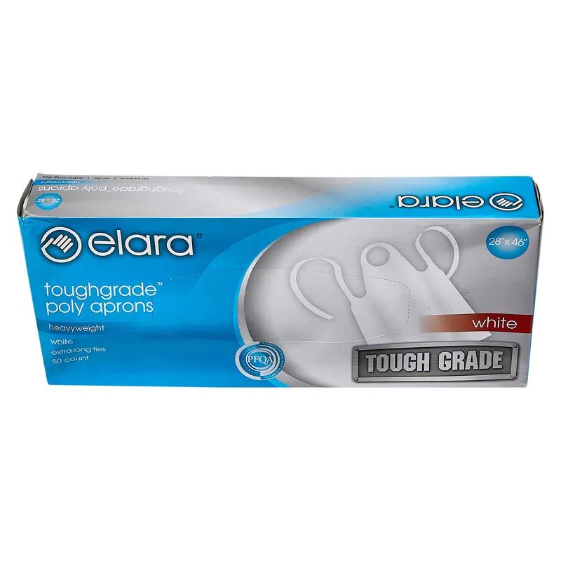 ToughGrade™ Apron 28X46 IN White 1.75MIL Heavy Duty Plastic Extra Long Ties 50/Box