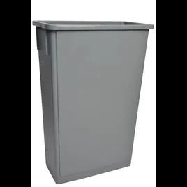 Trash Can 23 GAL 92 QT Gray Rectangle Plastic Slim 1/Each