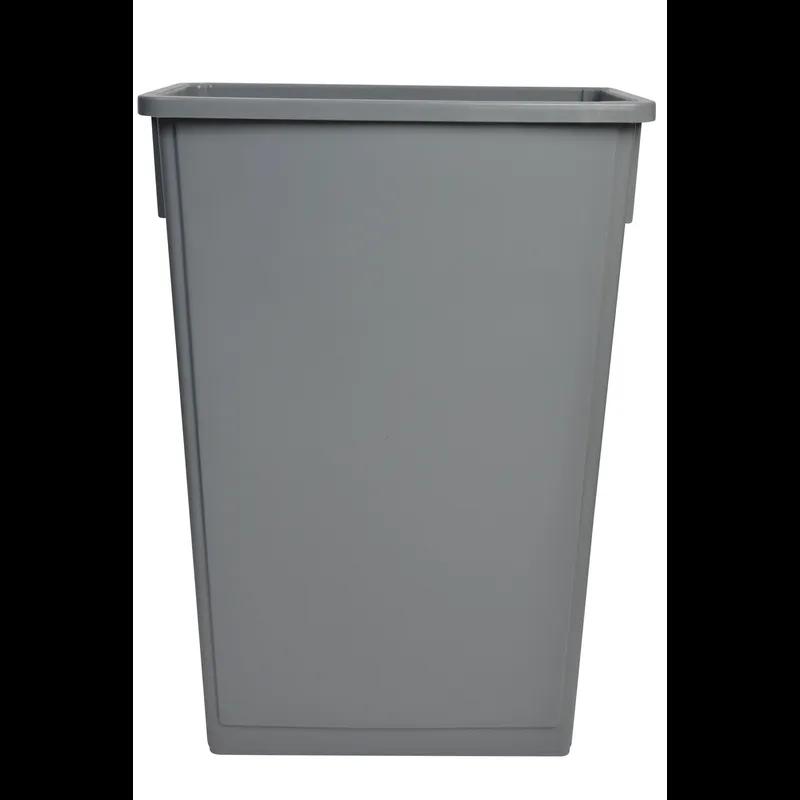 Trash Can 23 GAL 92 QT Gray Rectangle Plastic Slim 1/Each