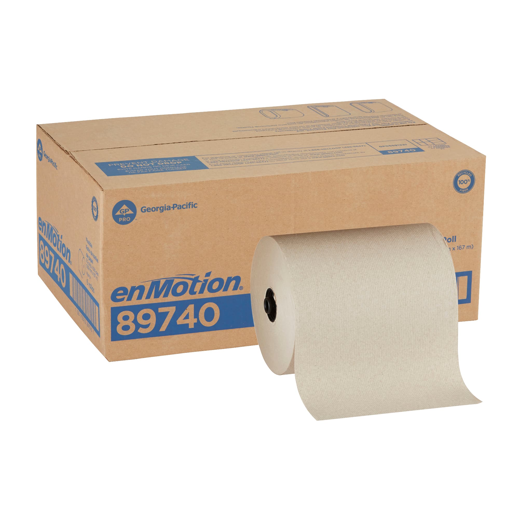enMotion® Roll Paper Towel 8.2IN X550FT 1PLY Kraft Standard Roll 6.7IN Roll 6/Case