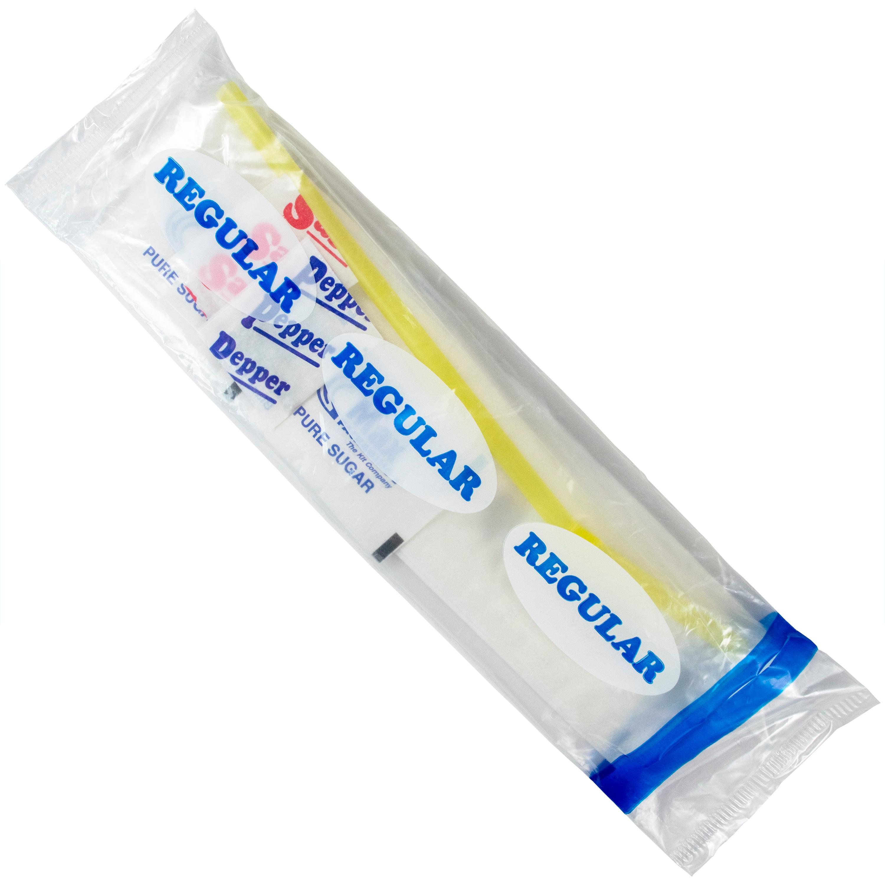 5PC Hospitality Kit Blue With Flex Straw 13X17 Napkin Sugar Salt Pepper 250/Case