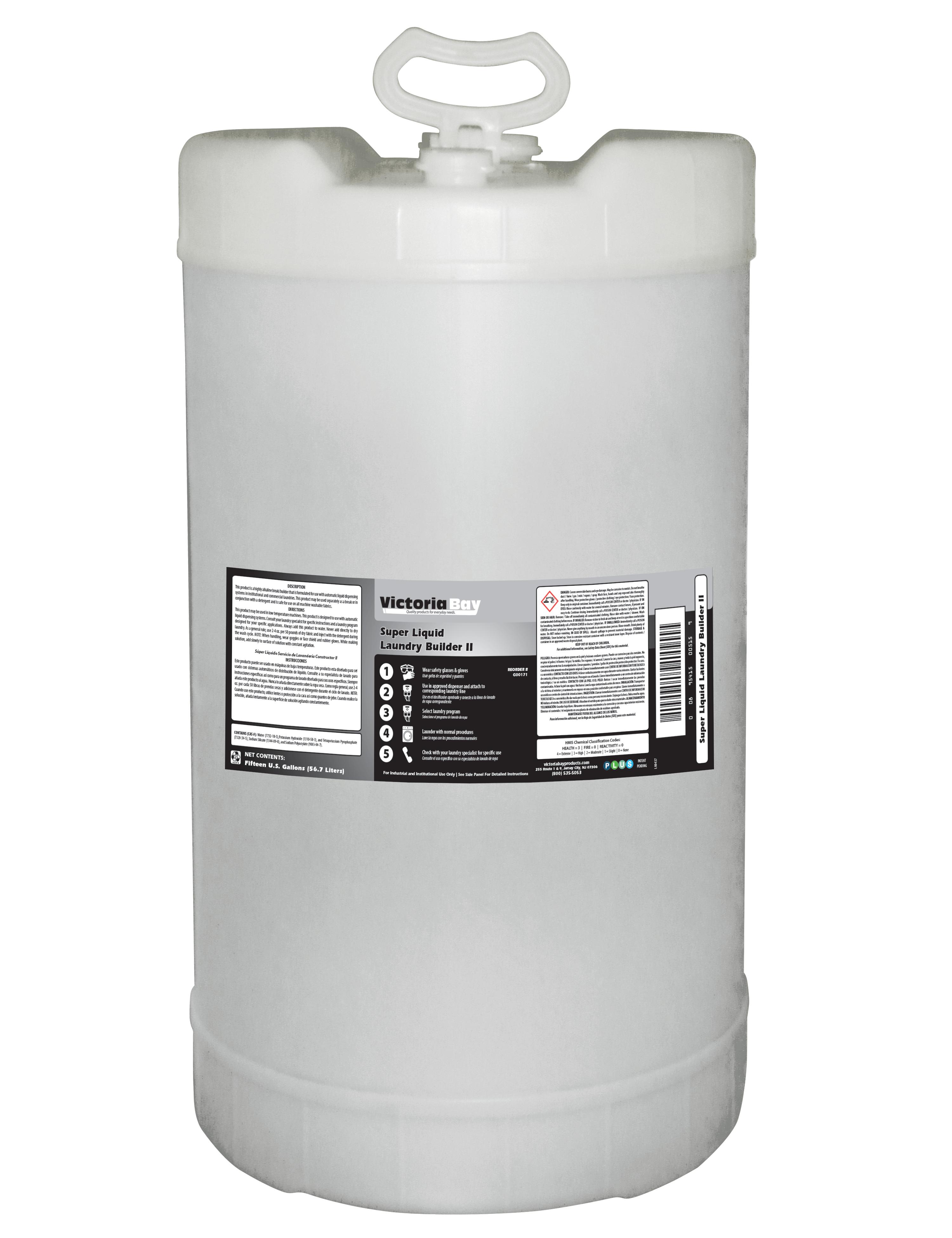 Victoria Bay Super Liquid Laundry Builder II 15 GAL 1/Drum