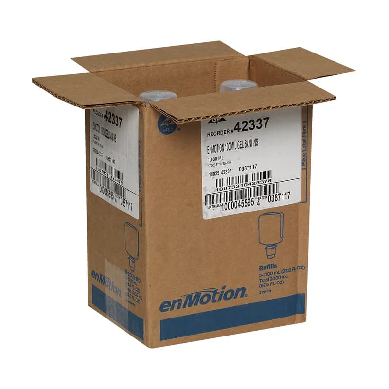 enMotion® Hand Sanitizer Gel 1000 mL Unscented Fragrance Free Clear Dye Free E3 Rated 2/Case