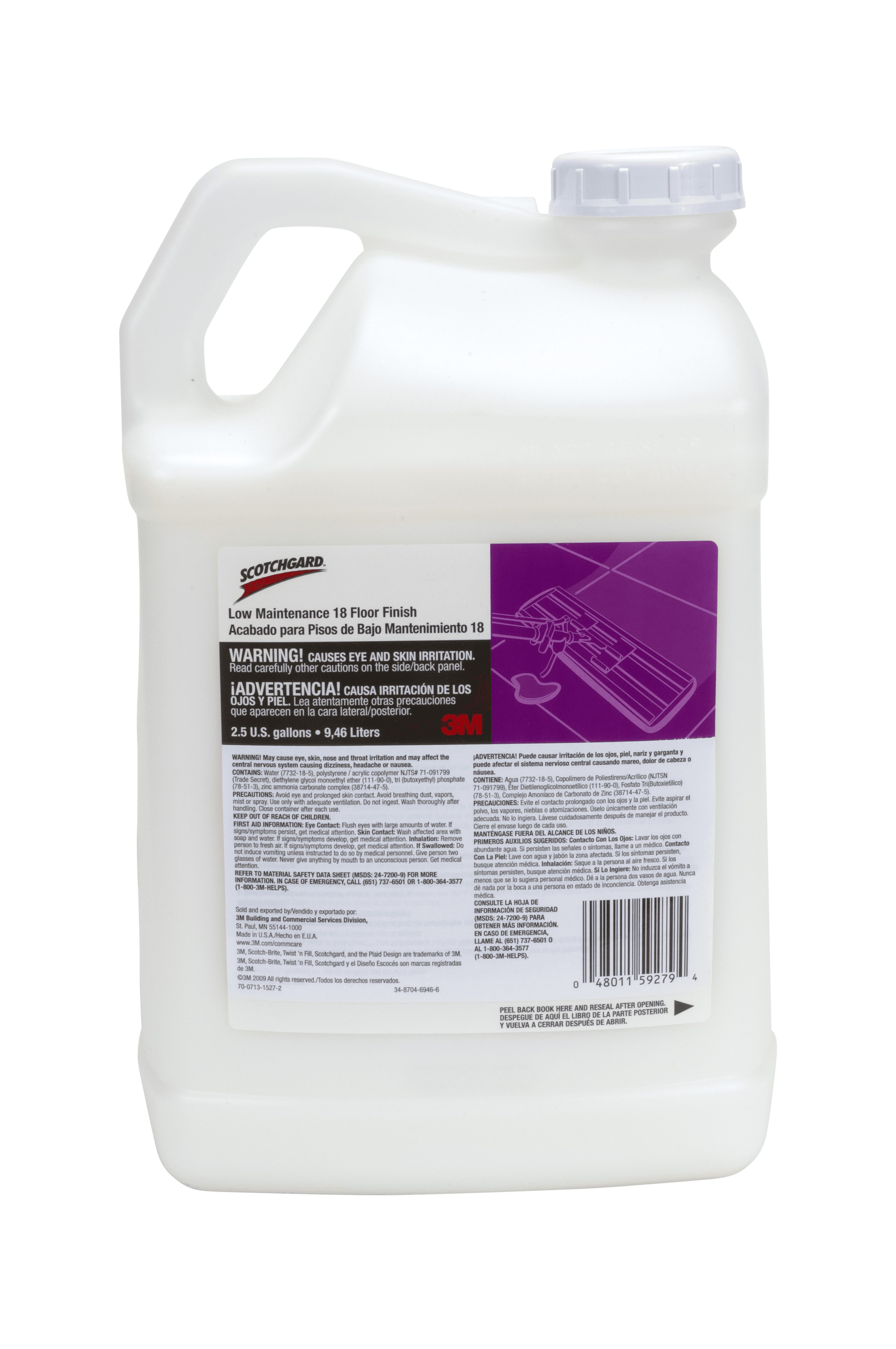 3M™ Scotchgard™ 18 Floor Finish 2.5 GAL Low Maintenance 2/Case