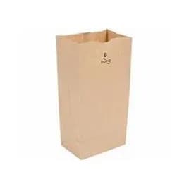 Grocery Bag 6.125X4.167X12.438 IN Paper #8 Brown 500/Case