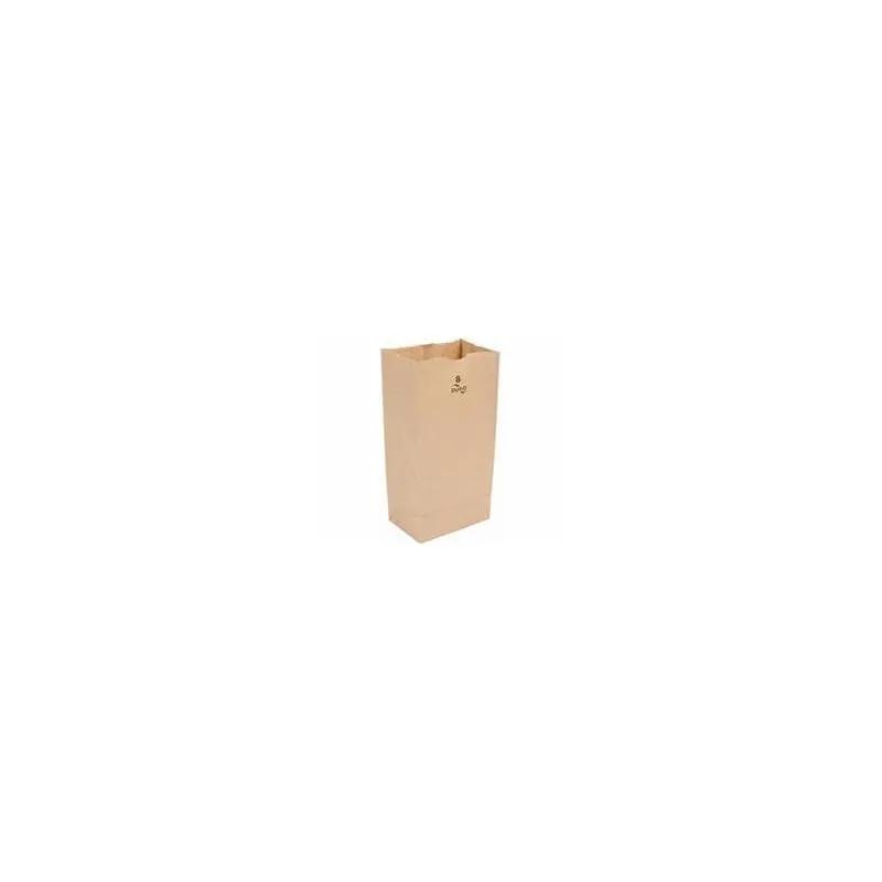 Grocery Bag 6.125X4.167X12.438 IN Paper #8 Brown 500/Case
