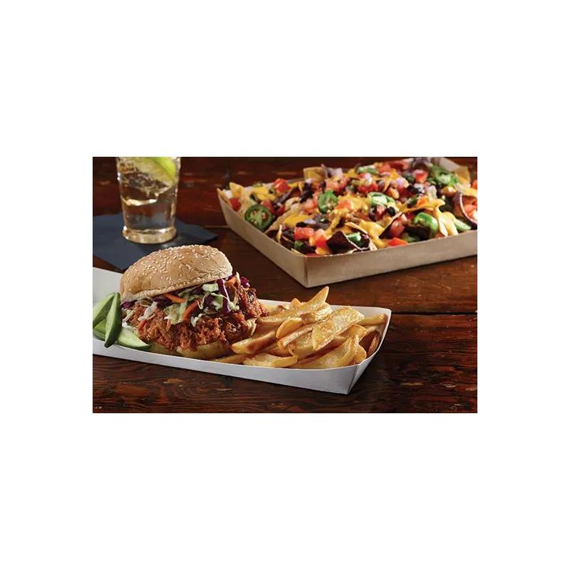Food Tray 12.3X4.8X1.25 IN Paperboard White Rectangle 200/Case