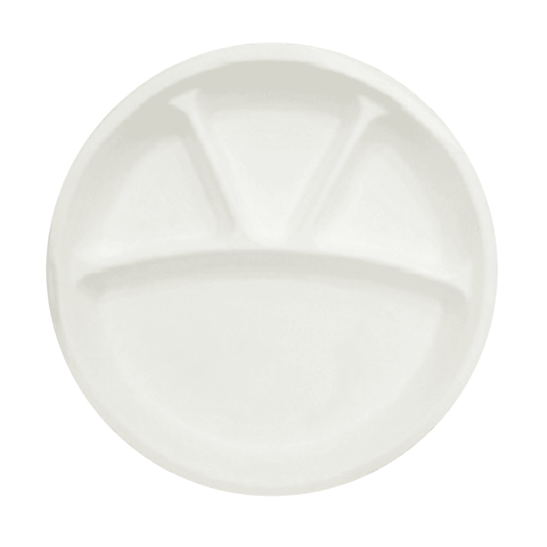 Plate 11 IN 4 Compartment Sugarcane 500/Case