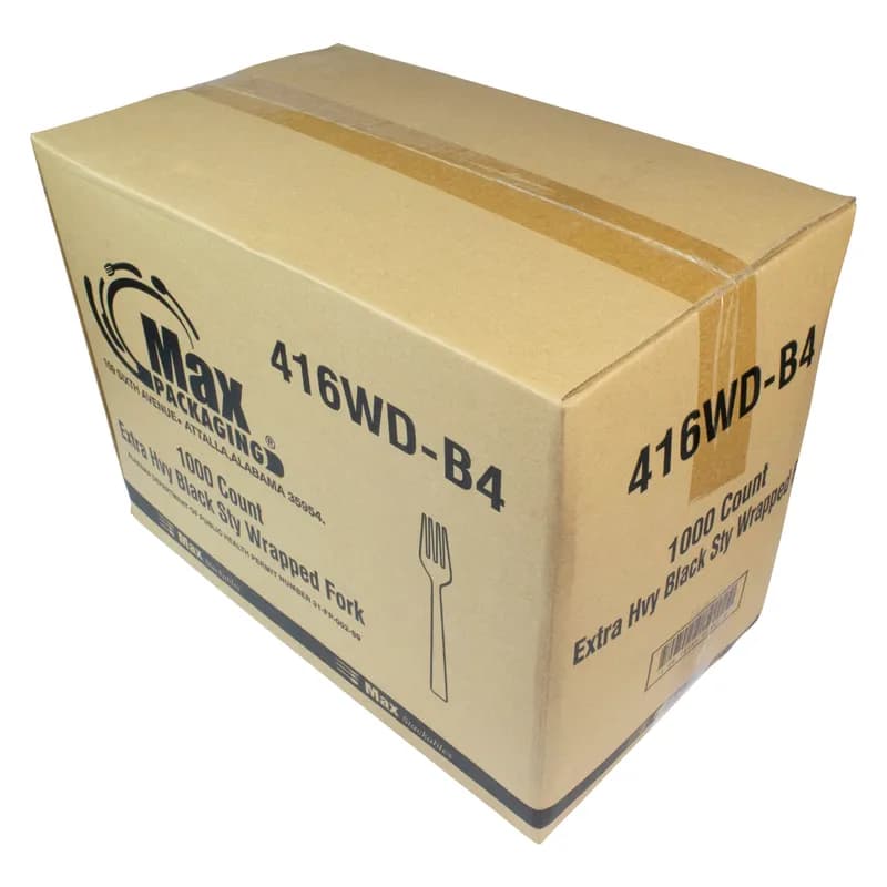 Fork PS Black Heavy Duty Individually Wrapped 1000/Case