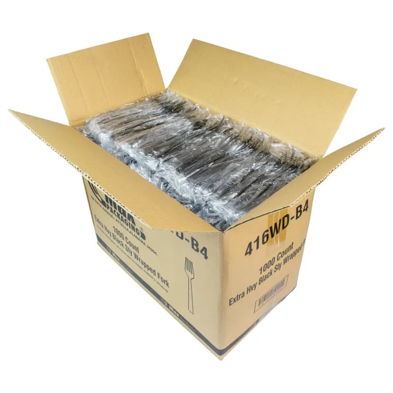 Fork PS Black Heavy Duty Individually Wrapped 1000/Case