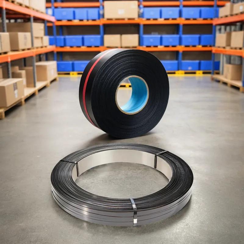 Strapping 0.375IN X16000FT Black PP 225LB With 8 IN Core Diameter 1/Each