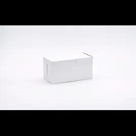Easy Lock Cake Box 8X4X4 IN SUS Paperboard CRB White Rectangle Lock Corner 1-Piece 250/Bundle