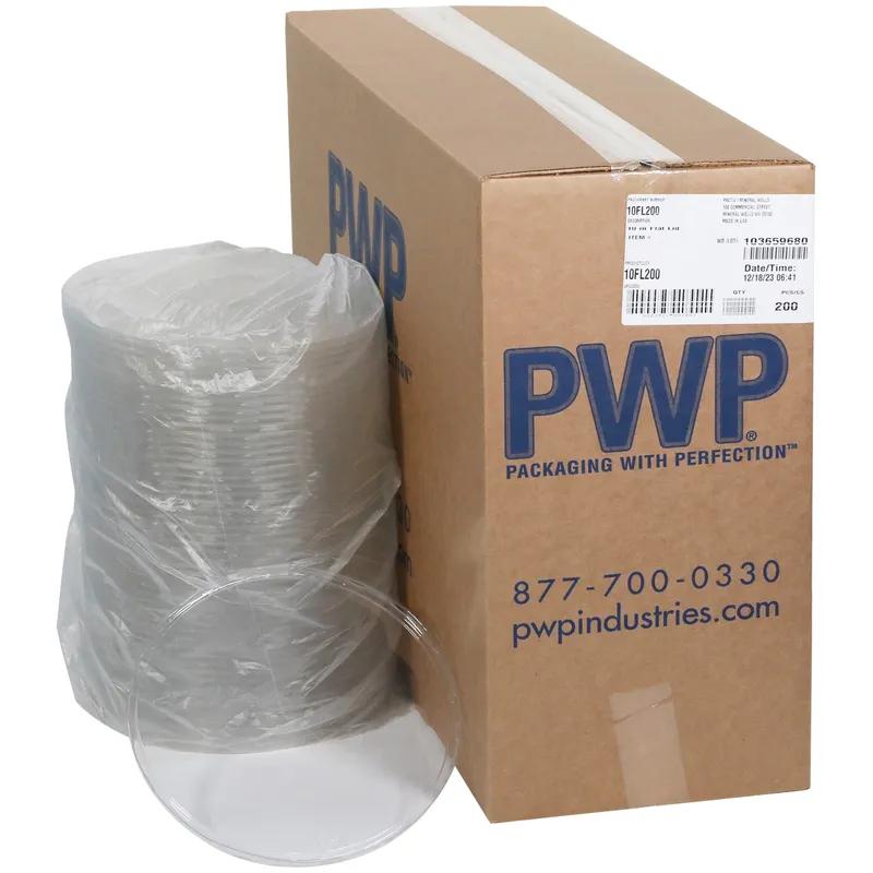Lid Flat 9.8X0.42 IN PET Clear Round For Container 200/Case