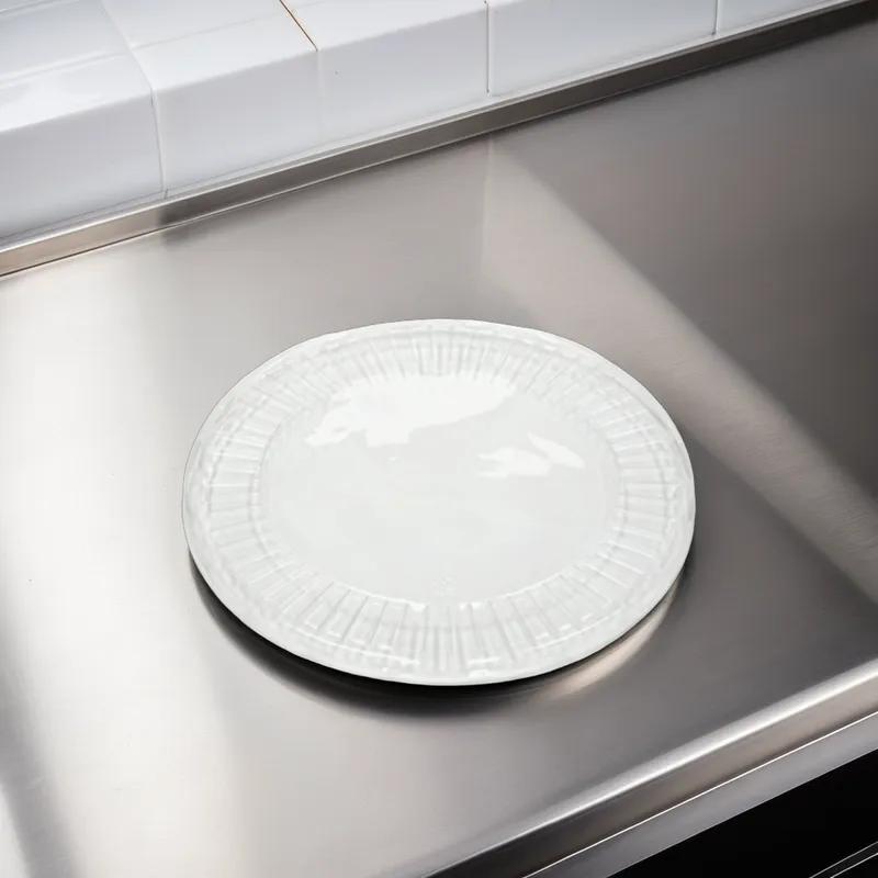 Lid Flat 9.88 IN PET Clear Round For Container Center Snap Jewel 200/Case