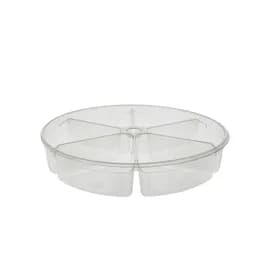 Deli Container 64 OZ 6 Compartment PET Clear Round 100/Case