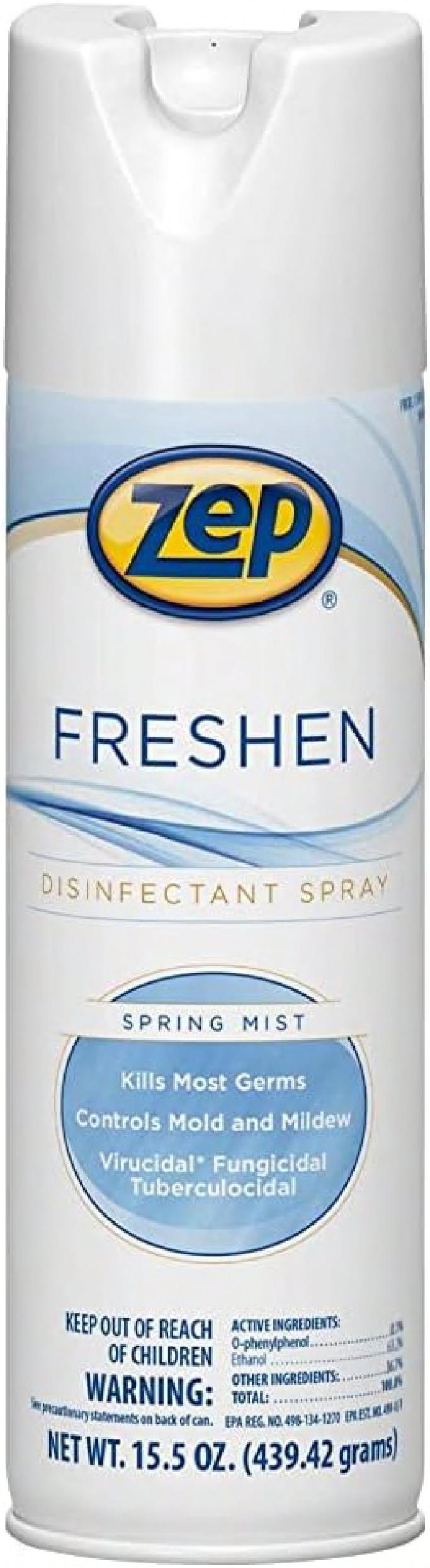 Freshen Spring Mist Surface Disinfectant 15.5 FLOZ Multi Surface Aerosol Germicidal 12/Case
