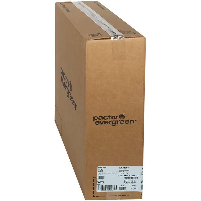 Lid Flat 7X0.37 IN PET Clear Round For Deli Container Unhinged 300/Case