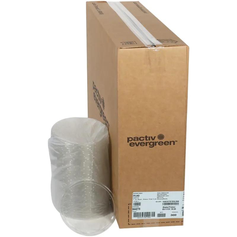 Lid Flat 7X0.37 IN PET Clear Round For Deli Container Unhinged 300/Case